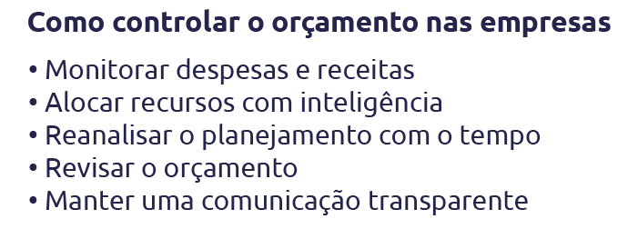 como controlar o orçamento nas empresas scoreplan