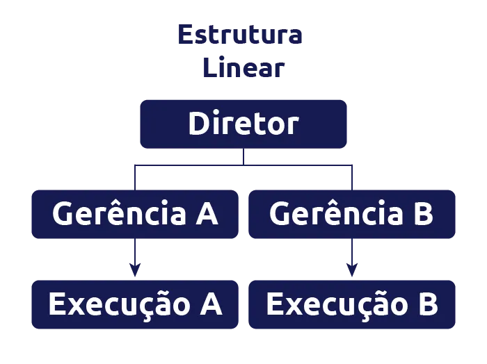 organograma de estrutura linear