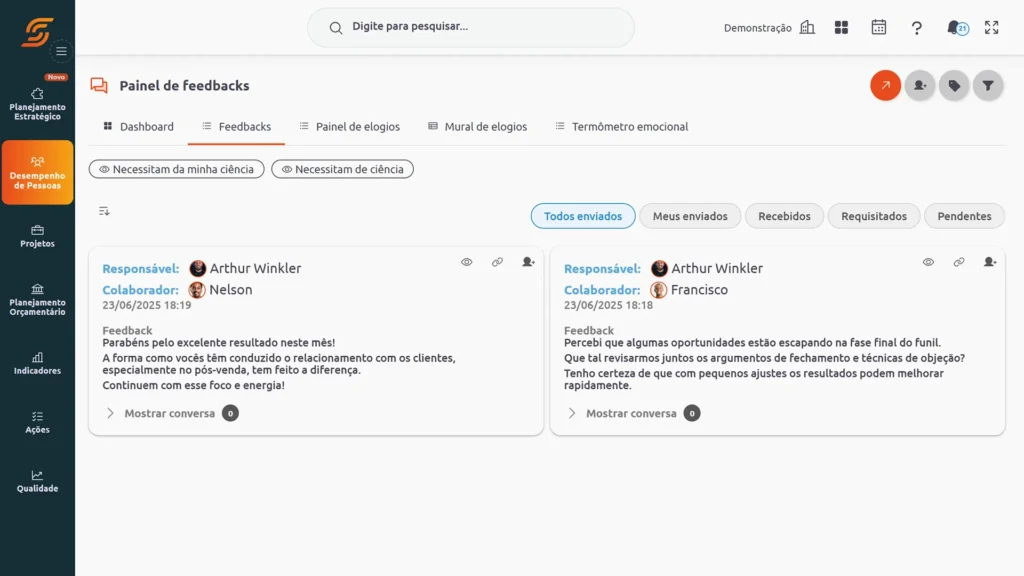 Engajamento e Feedback