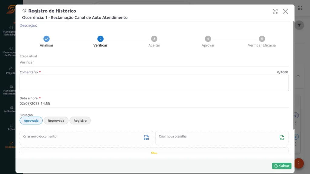Software de Gestão de Ocorrências 9 Registre e documente cada detalhe
