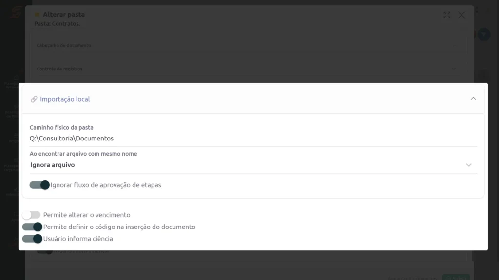 Software de Gestão eletrônica de documentos 11 Importação de arquivos