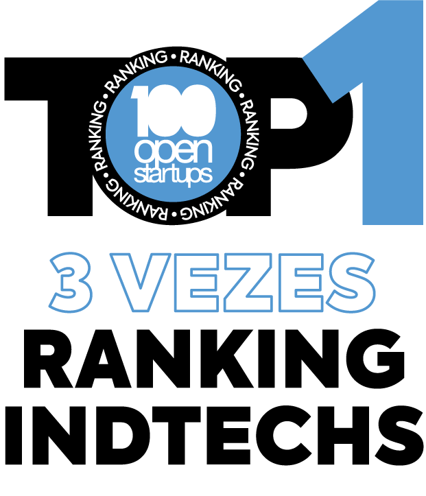 Top 1 por 3 vezes no Ranking Indtechs da 100 Open Startups